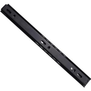 Metal 2 Fold Ball Drawer Slides Track Rail for Furniture Drawers Cold Rolled Steel Ball Bearing Side Mount Drawer Slides Silver Tone 16" Length 1.06" Wide 1Pair