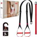 Suspension Straps Trainer for Home Gym  Integrated Door Anchor for 1-Second Setup, All in One Bodyweight Resistance Straps for Indoor & Outdoor Fitness Training System