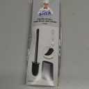 MR.SIGA Toilet Brush and Holder Set, Wall Mounted Toilet Bowl Brush, Compact Toilet Scrub Brush with Holder for Bathroom, Black, 2 Pack