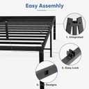DUMOS King Bed Frames, 16 Inch Height Metal Platform Bed Frame