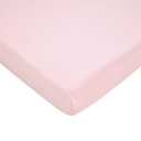 American Baby Company 100% Natural Cotton Fitted Mini Crib Sheet, 38" x 24", Soft & Breathable Portable Crib Sheet Fits Pack N Play Mattresses, Light Pink, Unisex for Boys & Girls