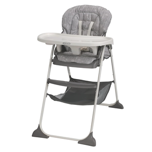 Graco® Slim Snacker High Chair, Ultra Slim, Fast-Folding, Multiple Recline Positions, Comfortable Feeding, Whisk