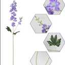 8PCS Purple Delphinium Artificial Flowers 33.5'' Faux Hyacinth Flowers Long Stem Silk Flowers for Tall Vase Home Wedding Table Decor(Light Purple)