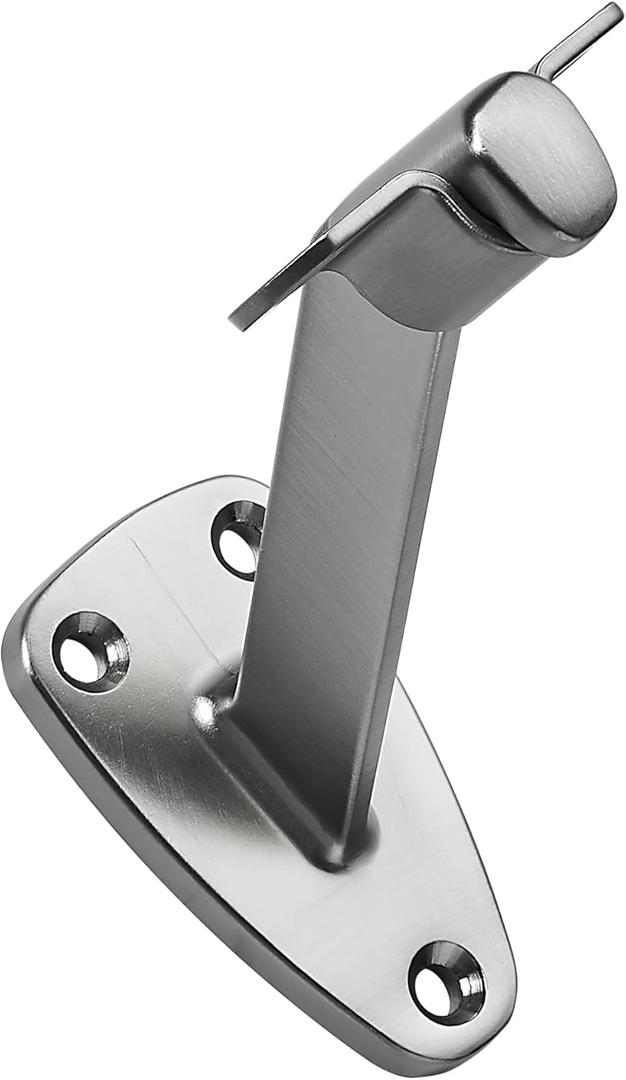 ktumeware 3 Inch 3 Pack Brushed Nickel Handrail Stair Brackets Suitable for Indoor and Outdoor Staircase/Balcony/Corridor Staircase Support handrail Brackets