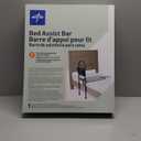 Medline Bed Assist Bar with Storage Pocket, Height Adjustable Bed Rail for Elderly Adults, Assistance for Getting In and Out of Bed at Home