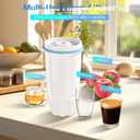 Water Filter Replacement Compatible with Zero Pitcher and Dispenser ZR-001 ZR-017 ZR-004 ZP-006 ZD-013 ZS-008, Multi-Stage Filter System, Reduce Lead, Chromium, and PFOA/PFOS, Pack of 6, By DESENRUIS