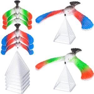 Kisangel 30Pcs Balance Bird Gravity Bird Toys, Kids Finger Educational Toys Balancing Eagle for Desktop Figurines (13x9cmx3pcs, Assorted Colorx3pcs)