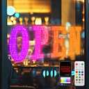 48" x 16" Large LED Open Sign for Business Smart App & Remote Control, Timer, Custom Colors & Brightness High Visibility for Storefronts, Restaurants, Bars, Salons, Cafes, Retail Shops