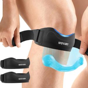Patellar Tendon Support Strap 2-Pack for Women & Men,Patella Band | 3 Adjustable Straps,Medical-grade Soft Pad,Breathable,Hook & Loop,Men & Women,Running,Hiking,Basketball
