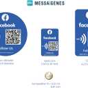 Reusable Followers and Likes Tap Sticker for Facebook - 2-Stickers Pack - QR&Tap Sticker - Follow us on Facebook Tap Sticker - iPhone&Android - Boost My Followers Sticker - Set Up at Home| MESSAGENES (2x Facebook Rectangular 3.38" x 2.16")