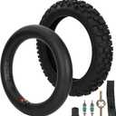 2.50-10 Tire and Inner Tube with TR87 Valve Stem for XR50 CR60R CRF50 SX500 MX500 MX650 Dirt Rocket QG-210 MVX70 MVX110 Baja DR49 Tao DB10 PW50 KDX50 TTR50 DR-Z70 JR50 Off Road Pit Bike