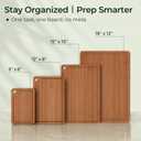 Keechee Wood Cutting Board, Carbonized Bamboo Cutting Boards Set With Smooth Surface & Easy Storage For Busy Kitchens, Ideal Charcuterie & Chopping, Durable, Knife-Friendly (4Pcs)