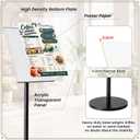 6 Pack 11x17 Inch Adjustable Sign Holder Heavy Duty Pedestal Floor Stand