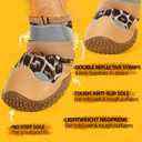 Dog Boots for Large Dogs, Medium Dog Boots & Paw Protectors for Hardwood Floors, Outdoor Dog Booties for Hot Pavement Winter Snow Hiking, Dog Shoes with Reflective Strips, Size 6