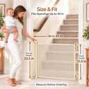 Retractable Baby Gate, 45" Wide Mesh Gate, Cream