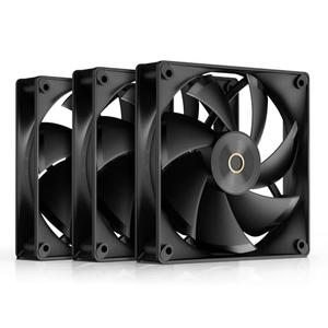 ​​Ocypus Delta F12 Computer Case Fan, Up to 2000RPM High Airflow, 4-Pin PWM Control 120mm PC Cooling Fan, Low-Noise & Hydraulic Bearing (Black-3PCS)​