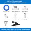 3/8" O.D.RO Water Tubing,15FT Food Grade PE Water Line+12Pcs 3/8" Quick Connect Fittings for RO Reverse Osmosis Water Purifier Filter System(Plastic Tubing+Ball Valve+T+Y+L+I+1/4"-3/8" fitting+Cutter)