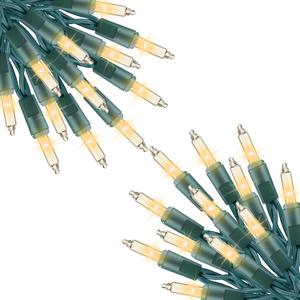 Minetom Clear Christmas Lights 200 Count 50 Feet Bulb Mini Lights, Waterproof String Light for Indoor Xmas Tree Garland Birthday Wedding Decoration, Green Wire (Clear Warm White)