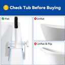 Bathtub Safety Rail, Bathtub Handle Grab Bar with Non-Slip Grip for Seniors, Elderly, Fits 3.1 to 6.7 Inch Tub Walls, Supports 300 lbs