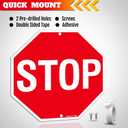 2 x ANLEY Stop Sign 12 X 12 In - Diamond Grade Reflective at Nights - 40 Mil Thick Rust-Free Aluminum - Easy Mounting - Street Road Slow Warning Metal Warning Signs Octagon Outdoor Use