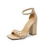 DREAM PAIRS Women's Heels for Women Braided Open Toe Ankle Strap High Block Chunky Heel Sandals Party Wedding Dress Pumps Shoes
Nude 8