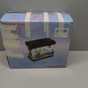 Vehipa Fish Tank 2.4 Gallon Aquarium Kit with Humidifier 7-Color Auto-Looping 3 in 1 Quiet Pump with Filteration & Oxygenation & Circulation, Temperature Display, HD Glass (White)