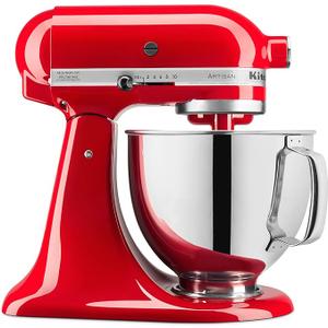 KitchenAid Artisan Series 5 Quart Tilt Head Stand Mixer with Pouring Shield KSM150PS, Passion Red