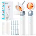 Qimic Otoscope Ear Camera with 1.38'' Screen, 1080P Ear Scope with 4 LEDs, 12 Silicone Specula Tips, Support Photo and Video, PC View, Ideal Pocket Otoscope for Adults, Kids and Pets