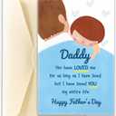 9 x POMELION Father's Day Card for Dad, Husband from Daughter, Son, Kids - Great Fathers Day Gift From Children - Unique Card Present to Daddy, Bonus Dad, Father-in-law - Greeting Card