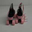 XUDREZ Roller Skates for Girls and Women, Stylish Black PU Leather Roller Skates with Pink Light Up Wheels, Indoor Outdoor Roller Skates for Youth Kids Girls Ages 8-12, Size: 33-Youth 2
