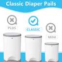 HIDALIFE Refills Compatible with Dekor Classic Diaper Pails, Disposable Diaper Trash Bags, Extra Thick Diaper Pail Refill Liners, Hold Up to 1980 Diapers (4 Pack)
