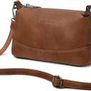 GAEKEAO Crossbody Bags for Women Small Cross Body Purses Vegan Leather Shoulder Bag Travel Purse with Adjustable Strap (A01 Brown)