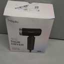 Dual Voltage Travel Hair Dryer, 1500W High-Speed Ionic Hair Dryers with Magnetic Curly Diffuser, Fast Drying, Lightweight Compact Portable Blow Dryer, No Heat Damage Gift Women,Quiet,European 110-240V (Black)