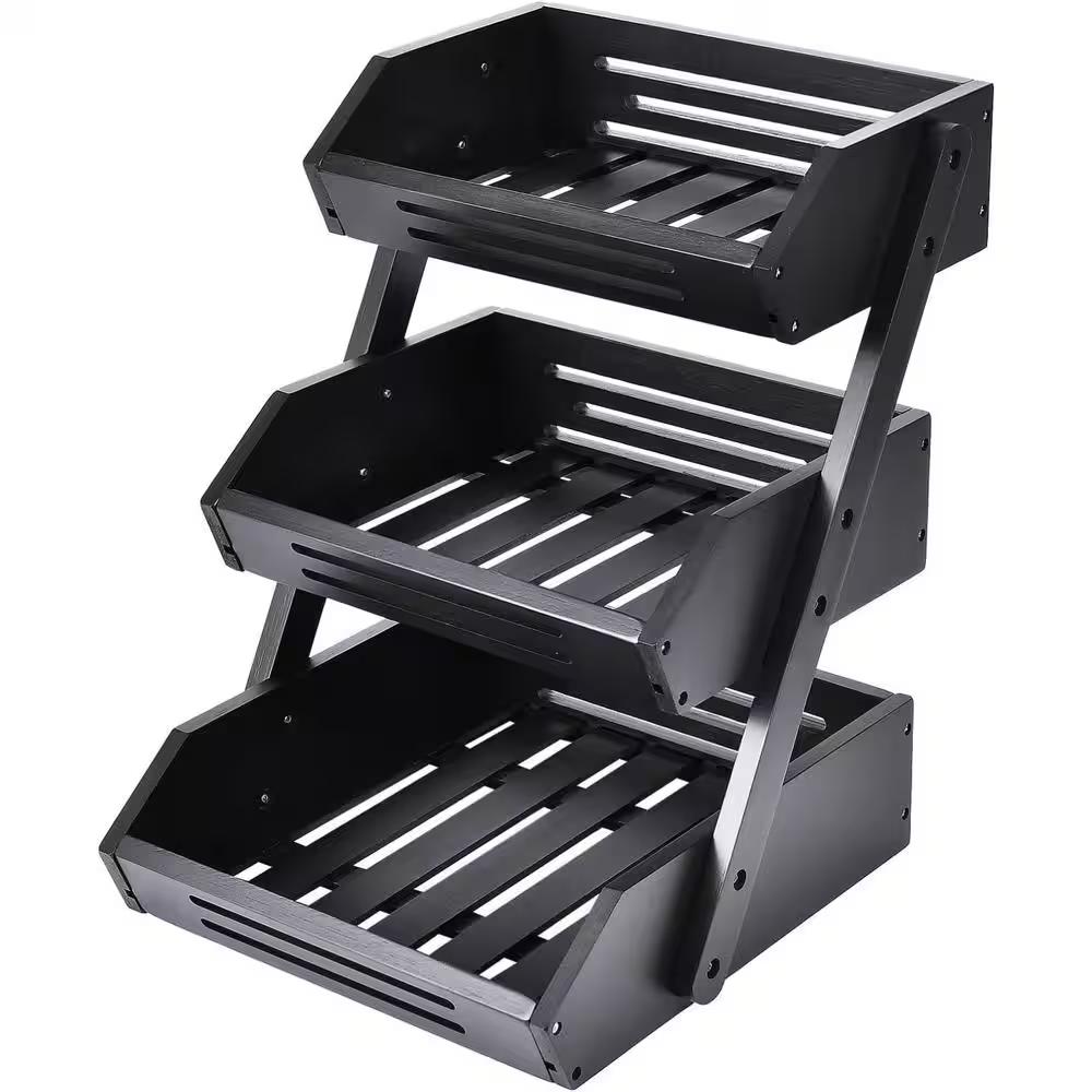 Merysen Large 3 Tier Bamboo Fruit Basket Stand for Kitchen Countertop – Fruit Holder – Suitable for Bread, Vegetables, Produce, Home Storage and Display
No Nails
