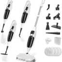 Steam Mop, All-in-one Powerful Handheld Steam Cleaner Detachable Floor Steamer with 13 Accessories, MultiPurpose Steamer for Hardwood Floors, Clothes, Windows, Tiles, Furniture, Carpet, For Home Use (White)