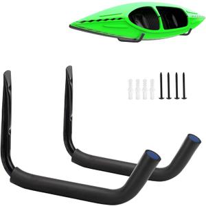 Reinforced Kayak Rack - Versatile Kayak Storage Rack - Suitable for garages, Docks, and Outdoor/Indoor use - Compatible with Kayaks, Paddles, Surfboards, SUPs (15"-2Pack-Wall mount, Navy)