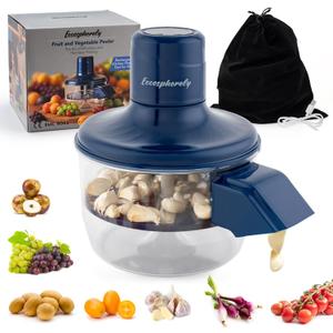 Automatic Electric Peeler, 1300mAh Cordless Rechargeable Fruit & Vegetable Peeling Machine,Easy-Clean Multi-Function Tool for Garlic, Cherry Tomato & Plum