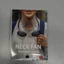Neck Fan, Hand Free Portable Neck Fans For Women, Kids, and Men, 3 Speed Adjustable Hanging Around Necklace Fan, Rechargeable Battery Operated Wearable Fan Personal Fans Cooling Neck Fan (Black)