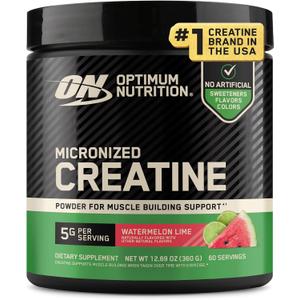 Optimum Nutrition Creatine Monohydrate Powder, Watermelon Lime, 60 Servings (EXP 11/19/26)