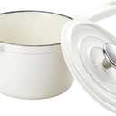 Enameled Cast Iron Sauce Pan, 2 Quarts Round Sauce Pot with Lid, Mini Dutch Oven Enamel Saucepan for Cooking Pasta Sauce, Marinate, Simmer, Refrigerate and Serve