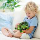 Madzee Plush Realistic Frog Stuffed Animal Toy 9 inches, Soft Plushie Christmas Birthday Gifts for Boys Girls Kids Toddlers