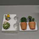 Oairse Mini Artificial Cactus Plants in Terracotta Pots 4 Pcs Potted Faux Succulents in Pots Fake Potted Plants Cactus Decor Small Artificial Plants for Home Decor Indoor Office Desk Tabletop Shelf