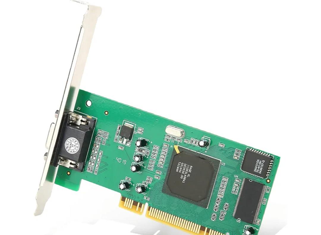 8MB Graphics Card VGA PCI 32Bit for Server Industrial Computer Multi-Display for ATI Rage XL 32 Bit PCI VGA Video Card PCI-X Interface Universal Video Card for Desktop Computers
