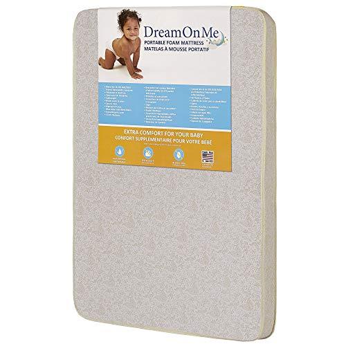Dream On Me, 3" Foam Pack and Play Mattress, White