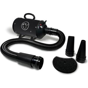Flying Pig High Velocity Dog Pet Grooming Dryer w/Heater (Flying One, Black w/White Logo)