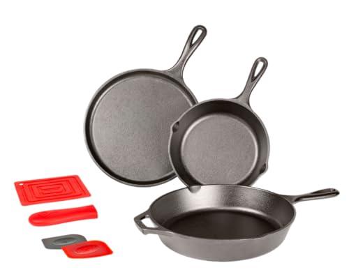 Lodge Essential Skillet Set, 7-Piece, Black