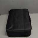 gzcz Large Capacity Travel Makeup Train Case,Professional Cosmetic Bags for Women,Portable Makeup Brush Bag Organizer Storage with Adjustable Dividers and Shoulder Strap (Black)