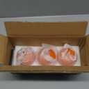 Flameless Candles with Remote, Orange Round Candles Ball LED Battery Operated Real Wax Candles Warm Light 3D Wick Flickering for Home Party Wedding Decor (Set of 3)