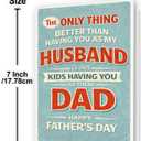3 x Hqulpr Greeting Card, Funny Father's Day Card for Husband from Wife, Father's Dad Card, Fathers Day Present, 7x5 inches
