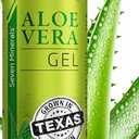 Seven Minerals Organic Aloe Vera Gel from freshly cut 100% Pure Aloe - Big 12oz - HighestQuality, Texas grown, Vegan, Unscented - For Face, Skin, Hair, Sunburn relief